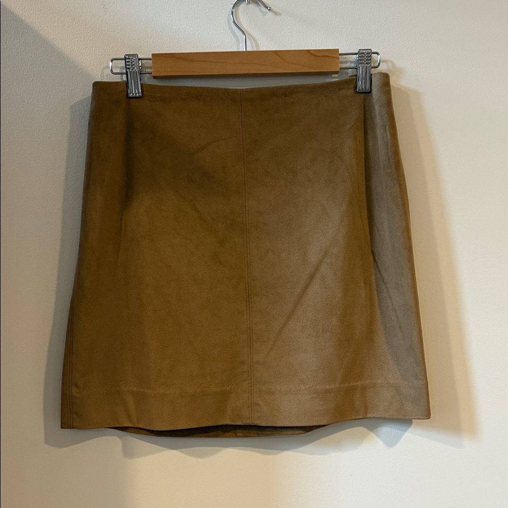 J. Crew Tan Faux Suede Mini Skirt
